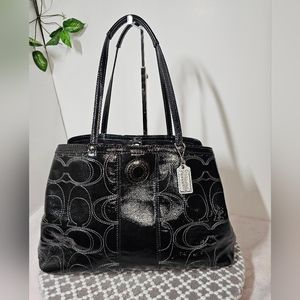 ❤️EUC Kisslock Coach Patent Leather Shoulder Bag